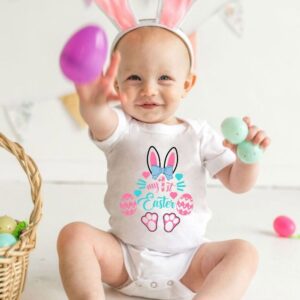 ชุดรอมเปอร์แขนสั้น พิมพ์ลาย My First Easter